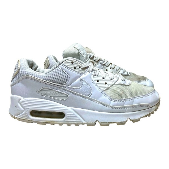 Women’s Nike Air Max 90 Triple White Sneakers - Picture 1 of 8